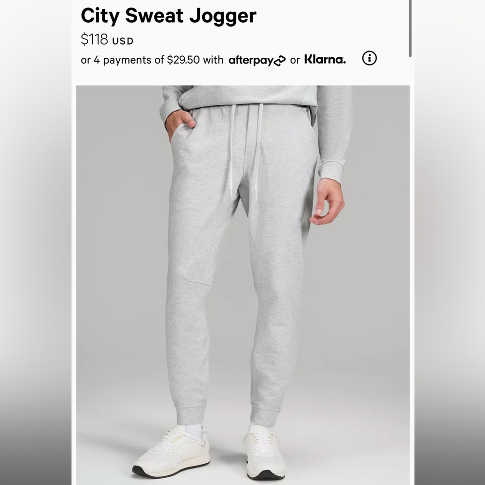 Lululemon City Sweat Jogger 29” Inseam